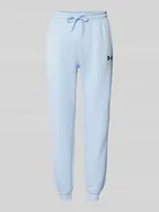 Spodnie sportowe damskie - Spodnie dresowe o kroju regular fit z nadrukiem z logo - miniaturka - grafika 1