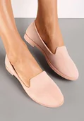 Mokasyny damskie - Różowe Balerinki Daphikaia - miniaturka - grafika 1