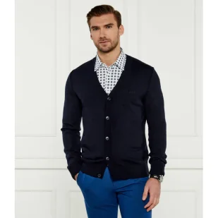 BOSS ORANGE Wełniany kardigan Avac_CD Regular Fit - Swetry męskie - miniaturka - grafika 1