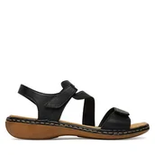 Sandały damskie - Sandały Rieker CEO-659C7-00 Czarny - miniaturka - grafika 1