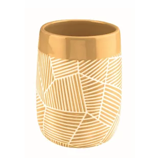 Kleine Wolke Serena ceramiczny kubek łazienkowy żółty - Kubki na szczoteczki do zębów - miniaturka - grafika 1