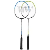 Badminton - STEELTEC 216K ZESTAW RAKIET DO BADMINTONA + LOTKI 3 SZT WISH - miniaturka - grafika 1