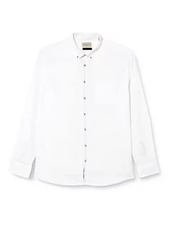 Koszule męskie - bugatti Męska koszula 9350-38700 z kołnierzem button-down, biała-10, regularna, biały-10, XL - grafika 1