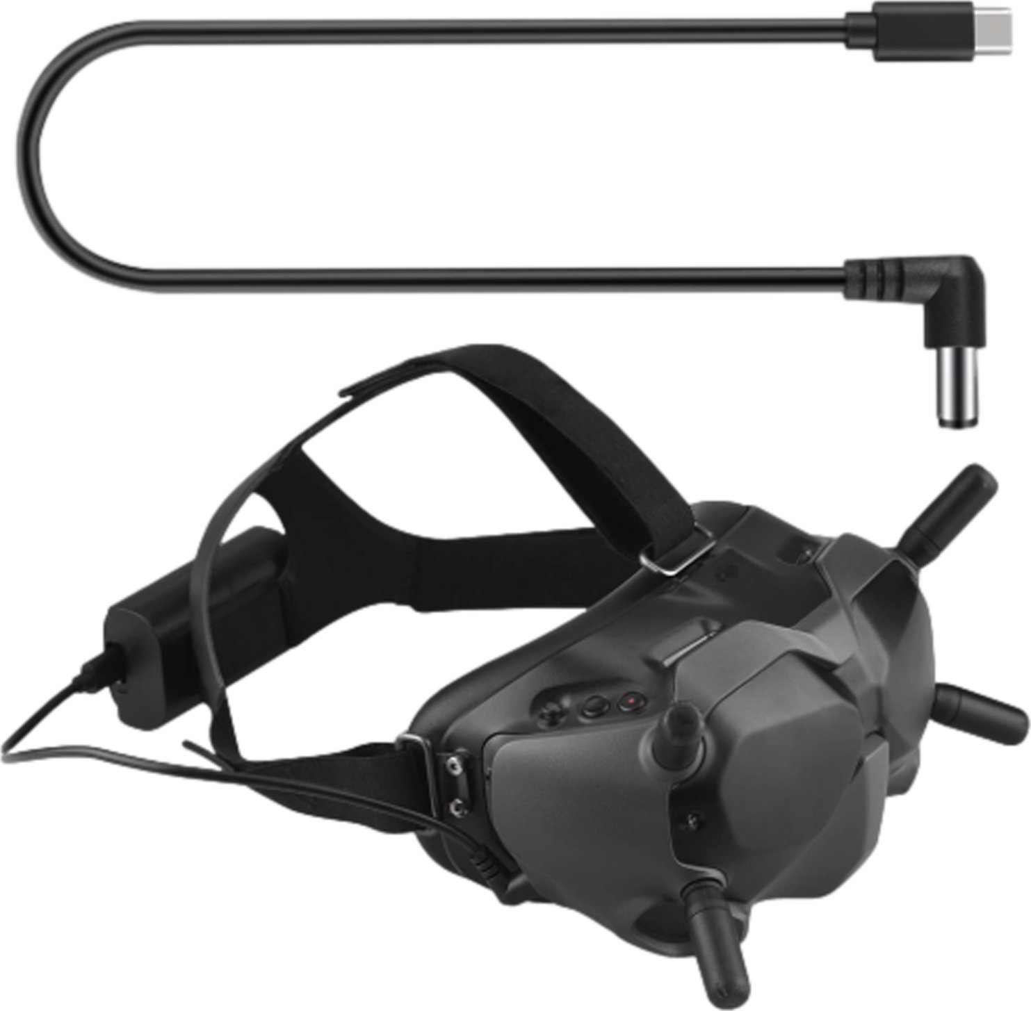 BRDRC KABEL ZASILAJĄCY DO ŁADOWARKI AKUMULATORA DJI AVATA GOGLE FPV V2 USB C - DC