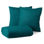 Narzuty - Narzuta EUROFIRANY Design 91 200 x 220 cm Ciemnoturkusowy - miniaturka - grafika 1