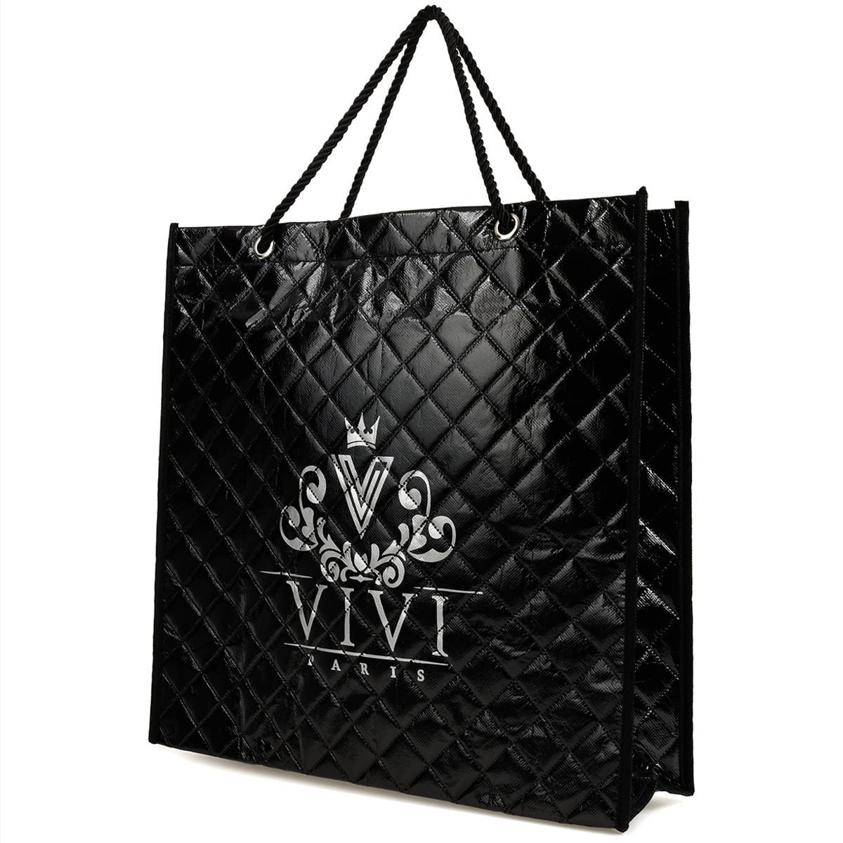 Torba Plażowa Shoperka Vivi Paris Czarna