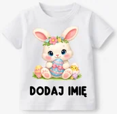 Koszulki dla dziewczynek - Koszulka dla DZIECKA NA WIELKANOC Z ZAJĄCZKIEM - miniaturka - grafika 1