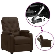 Fotele - Lumarko Fotel podnoszony, rozkładany, brązowy, sztuczna skóra! - miniaturka - grafika 1