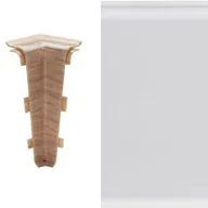 Listwy przypodłogowe - Arbiton Narożnik wewnętrzny do listwy INDO (2 sztuki) biały mat - miniaturka - grafika 1