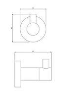 Wieszaki łazienkowe - Omnires Modern Project haczyk pojedynczy miedź MP60110CP - miniaturka - grafika 1