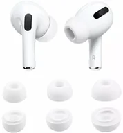 Silikonowe Gumki Douszne do Apple AirPods Pro GEN 1/2/3 Komplet (S, M, L) biały