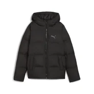 Kurtki damskie - Młodzieżowa ocieplana kurtka z kapturem z poliestru PUMA Black - miniaturka - grafika 1