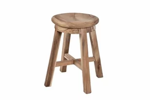 Divero Taboret okrągły z drewna suar DIVERO - Taborety i hokery - miniaturka - grafika 1
