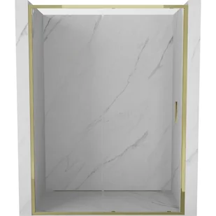 Mexen Exo drzwi prysznicowe rozsuwane 145 cm, transparent, złote - 8151-145-000-50-00 - Ścianki i drzwi prysznicowe - miniaturka - grafika 1