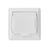 Gniazdka elektryczne - LEDart pojedyncze hermetyczne IP44 białe GPH-1AZ/00/w Akcent Ospel - miniaturka - grafika 1