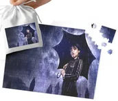 Puzzle - Puzzle - Wednesday Addams Wzory Z Bajek I Gier Prezent 96El + Woreczek - miniaturka - grafika 1