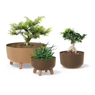 Doniczka Gracia Low Eco Wood DGRL400LW kawa eco - Donice - miniaturka - grafika 2