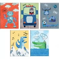 Zeszyty szkolne - Top-2000 Zeszyt A6/32K kratka Boy's card (12szt) TOP2000 - miniaturka - grafika 1