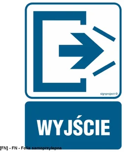 SIGNPROJECT RB012 - Wyjście 350x525 - Tablice BHP - miniaturka - grafika 1