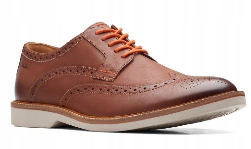 CLARKS MĘSKIE PÓŁBUTY BRĄZOWE SZNUROWANE 41 16IA