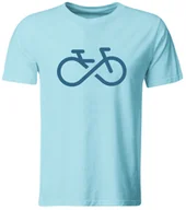 Koszulki męskie - Koszulka Bike Forever. Koszulka na prezent dla Rowerzysty, Błękitna, roz. L - miniaturka - grafika 1