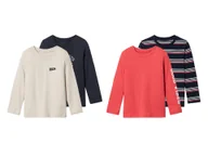 Bluzki dla chłopców - lupilu® Koszulki chłopięce bawełniane z długim rękawem, 2 sztuki - miniaturka - grafika 1