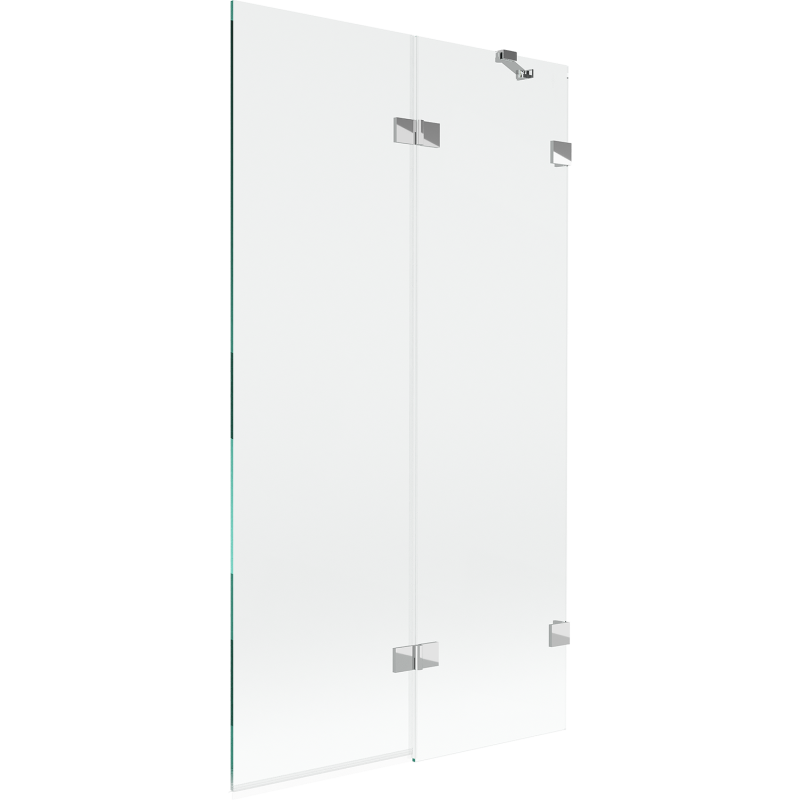 Mexen Lunar parawan nawannowy 2-skrzydłowy prawy 100 x 150 cm, transparent, chrom - 897-100-100-01-00-P