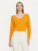 Swetry damskie - Morgan Sweter 241-MOLLI Pomarańczowy Regular Fit - miniaturka - grafika 1