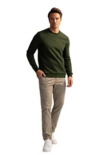 Swetry męskie - DeFacto Sweter z długim rękawem męski – okrągły dekolt bluza męska (petrol, S), Petrol, S - grafika 1