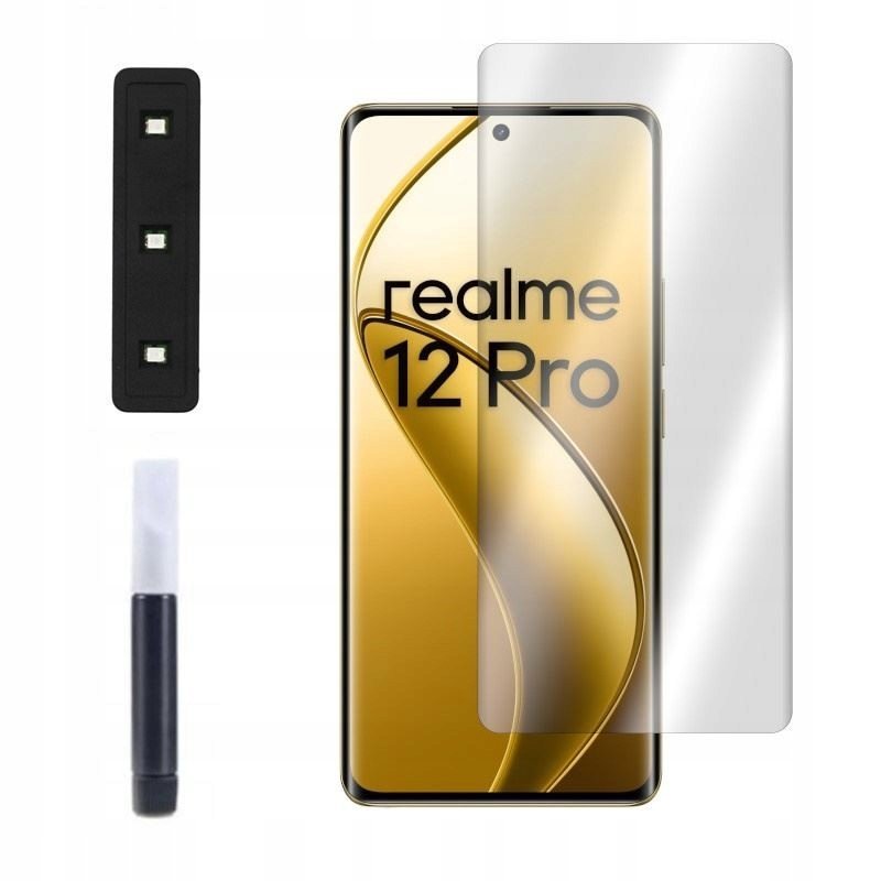 9H SZKŁO hartowane do Realme 12 Pro 5G I 12 Pro Plus 5G UV I lampa