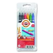 Flamastry - Koh-i-noor PISAKI DWUSTRONNE 7710/23JF 6 KOLORÓW - miniaturka - grafika 1