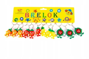 BRELOK GUMOWY Owoce Świeżaki ZESTAW 12szt - Breloki - miniaturka - grafika 1