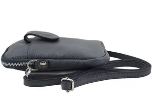 Skórzane etui na telefon - Szare ciemne - Etui i futerały do telefonów - miniaturka - grafika 4