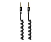 Kable - Silver Monkey Kabel Jack 3.5mm -Jack 3.5mm spiralny 1m - miniaturka - grafika 1