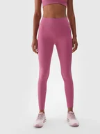 Spodnie sportowe damskie - 4F Legginsy sportowe w kolorze różowym - miniaturka - grafika 1