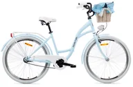Rowery - Goetze, Rower Miejski Style 26" 1 Bieg Błekitno Biały, Kosz - miniaturka - grafika 1