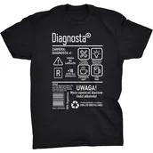 Koszulki męskie - Diagnosta Etykieta Koszulka Prezent Dla Diagnosty - miniaturka - grafika 1