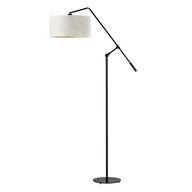 Lampy stojące - Regulowana lampa podłogowa LIBERIA MARMUR, biały - miniaturka - grafika 1