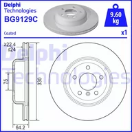 Tarcze hamulcowe - Tarcza hamulcowa DELPHI BG9129C - miniaturka - grafika 1