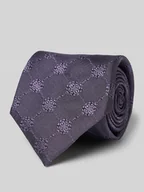 Krawaty i muchy męskie - Krawat jedwabny z fakturowanym wzorem - miniaturka - grafika 1