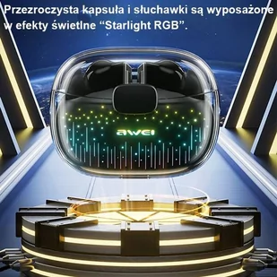 AWEI T52 Pro2 TWS + stacja dokująca czarny/black - Słuchawki - miniaturka - grafika 3