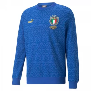 Bluzy męskie - Puma Bluza Męska Reprezentacji Włoch Figc Graphic Winner Sweat Team 769994-01 Xxl - grafika 1
