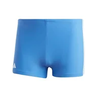 Kąpielówki męskie - adidas Męskie klasyczne bokserki kąpielowe z 3 paskami, jasny królewski/biały, 26, Jasny królewski/biały, 152 - miniaturka - grafika 1