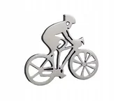 Broszki - PIĘKNA PRZYPINKA, BROSZKA, PIN, KOLARZ, ROWERZYSTA - STAL NIERDZEWNA - miniaturka - grafika 1