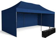 Pawilony ogrodowe - Pawilon handlowy ekspresowy 3x6 m 3 ściany niebieski - miniaturka - grafika 1
