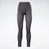 Legginsy - REEBOK - DAMSKIE LEGGINSY - YOGA HR SEAMLESS TIGHT HT6165 czarny szary - miniaturka - grafika 1