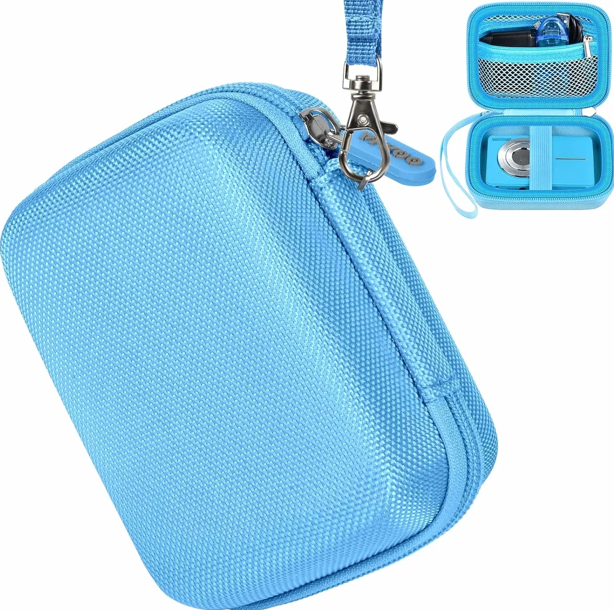 TORBA OCHRONNA ETUI NA APARAT KOMPAKTOWY 13.34X9.53X6.35 CM NIEBIESKA