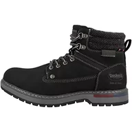 Półbuty męskie - Dockers by Gerli Męskie buty sznurowane 47AF001, Black 47af001 600100, 43 EU - miniaturka - grafika 1
