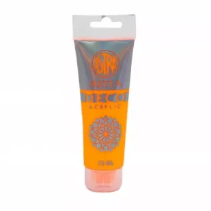 Astra Farba akrylowa Deco Artea w tubie neonowa 75ml pomarańczowa - Farby i media malarskie - miniaturka - grafika 1