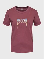 Koszulki i topy damskie - Volcom T-Shirt Truly Ringer B3512307 Bordowy Regular Fit - miniaturka - grafika 1